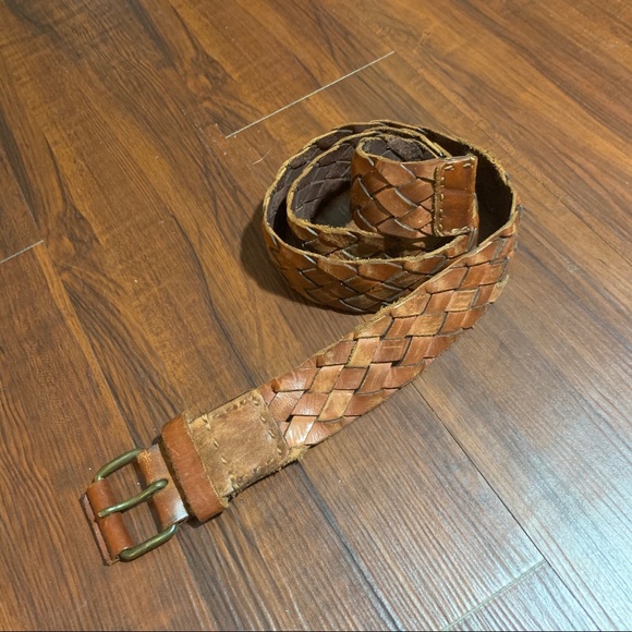 American Eagle Outfitters Accessories - AE brown leather braided belt